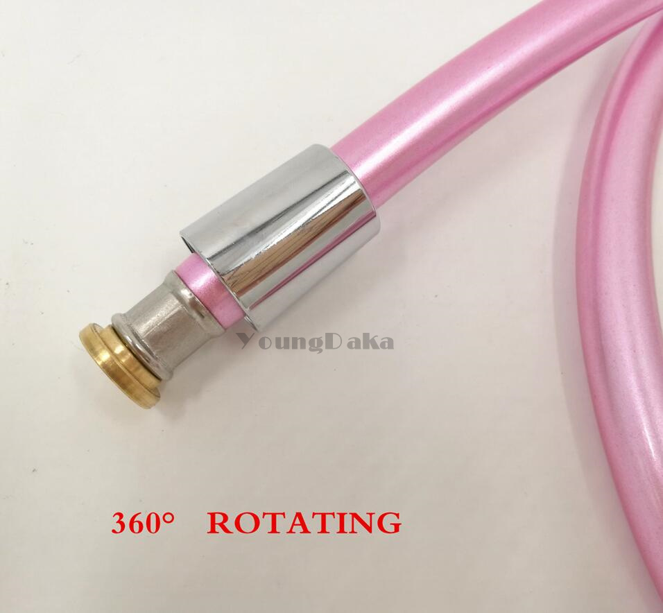 1.5m g1/2 "pvc dårlig dusj eksplosjonssikker rørleggerledning. anti-vri måke / sølv / blå / rosa / grønn fleksible dusjhode slanger