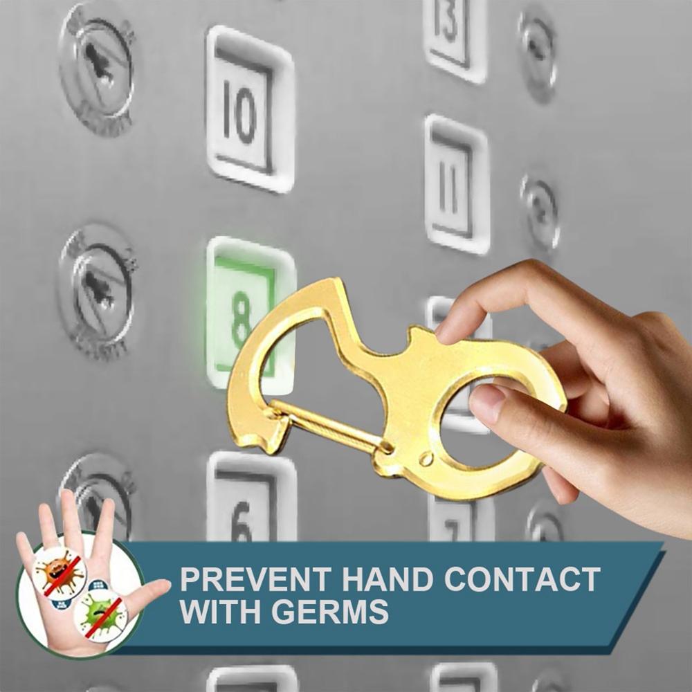 Contactless Safety Door Opener Safety Protection Isolation Brass Key Door Opener Hands Free Touchless Foot Door Opener #4