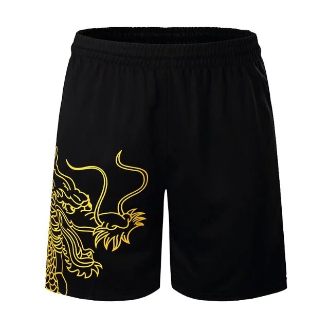 Chinese dragon adult Men Badminton shorts, Tennis shorts ,sports running soccer Table Tennis shorts , pingpong shorts