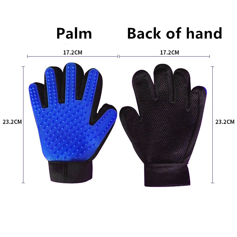 Chien Animal de compagnie toilettage gant Silicone caoutchouc chats brosse peigne desheding cheveux gants chiens bain Massage fournitures de nettoyage animaux peignes
