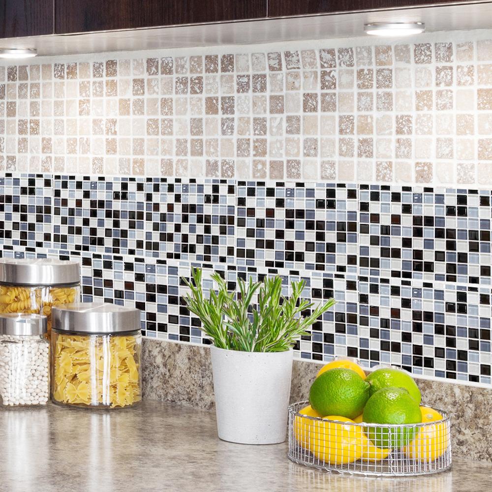 6pcs Tile Mosaics tile stickers Kitchen Bathroom Personality Anti-Tile Stickers наклейки на плитку kitchen countertops #FS23