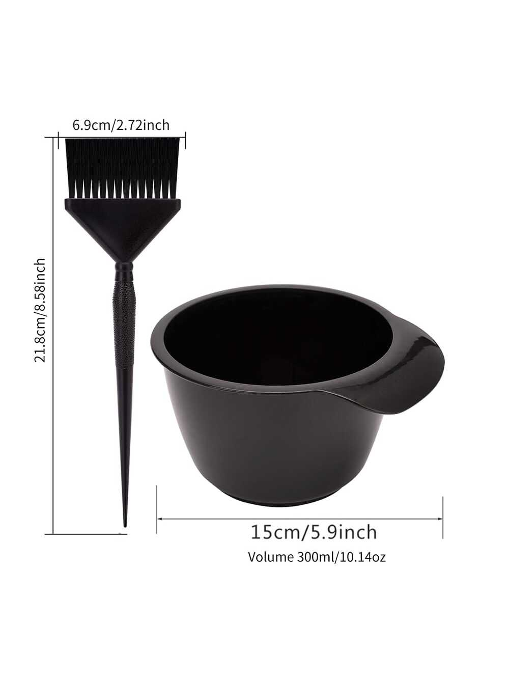 Juego de cuencos de cepillo de Color para tinte de cabello , mezclador de tinte, tinte para el cabello, tazones para mezclar, herramientas de estilismo de peluquería: YELLOW