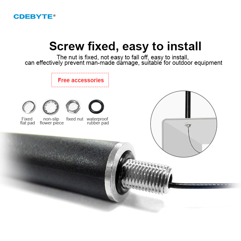 868- mhz-antennenserie, cdebyte-glasfaserantenne, 2-8- dbi-gummiantenne, saugnapfantenne, n-stecker, wasserdicht, lora/lorawan
