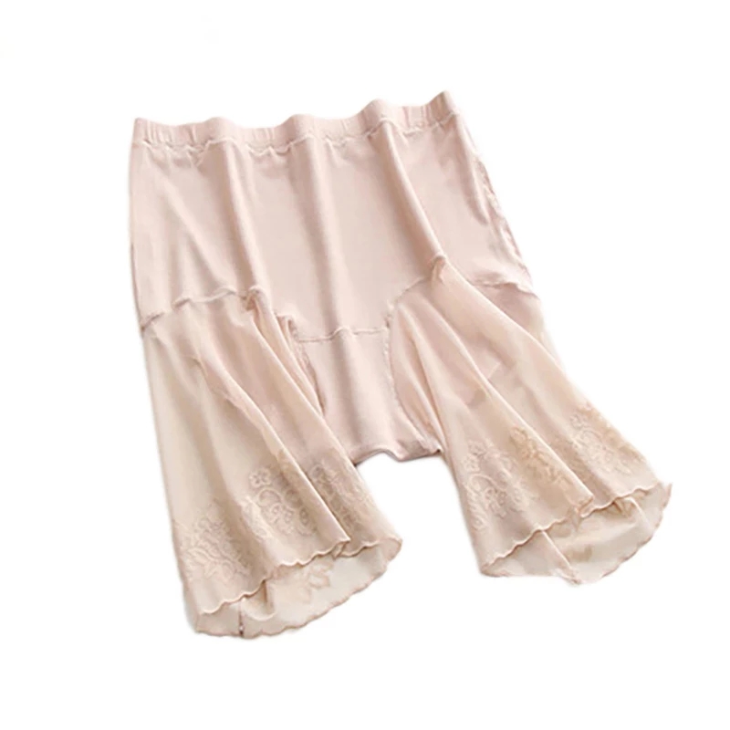 Plus Size Shorts Under Skirt Sexy Lace Anti Chafing Thigh Safety Shorts Ladies Pants Underwear Large Size Safety Pants Women
