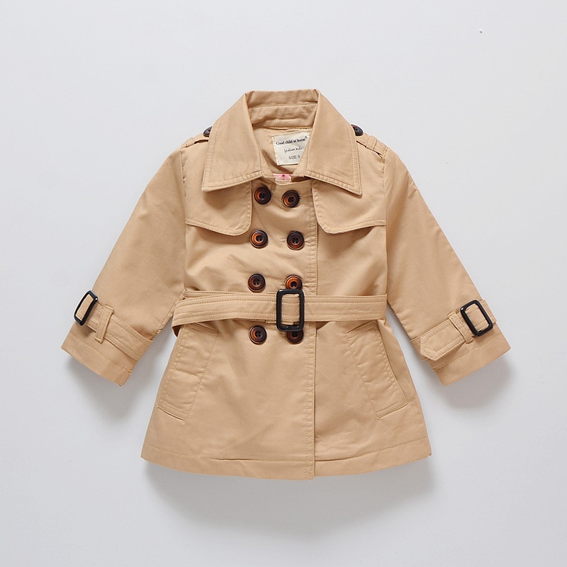 Baby Kids Trench Coat Fall Thin Style Toddler Girl Jacket Windbreaker Baby Boys Girls Clothes Children Trench Coat Outerwear