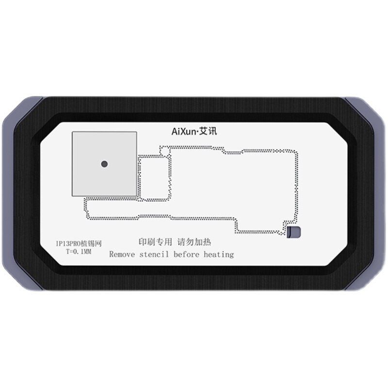 AIXUN Z12 Z13 Middle Frame BGA Reballing Stencil For iPhone X-13 Pro Max Mainboard Mid-Layer Planting Tin Template Board Fixture
