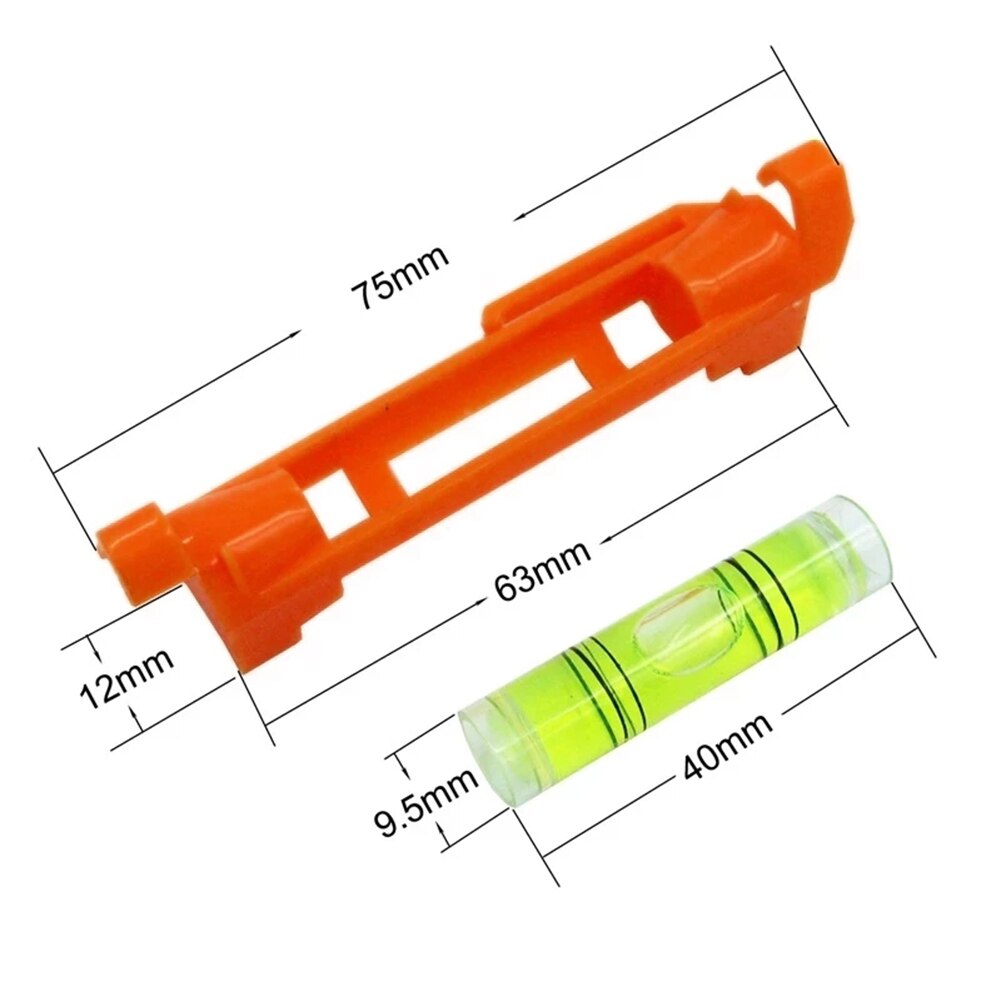 2pcs Hanging Level Pen Horizontal Bubble Measuring Level Gadget Portable Acrylic Bubble Spirit Level With Plastic Shell
