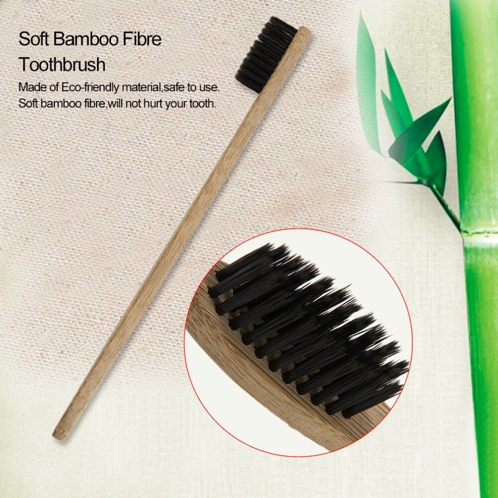 3 Colors Environment-friendly Wood Toothbrush Bamboo Teethbrush Soft Bamboo Adults Fibre Wooden Handle Low-carbon toothbrushes