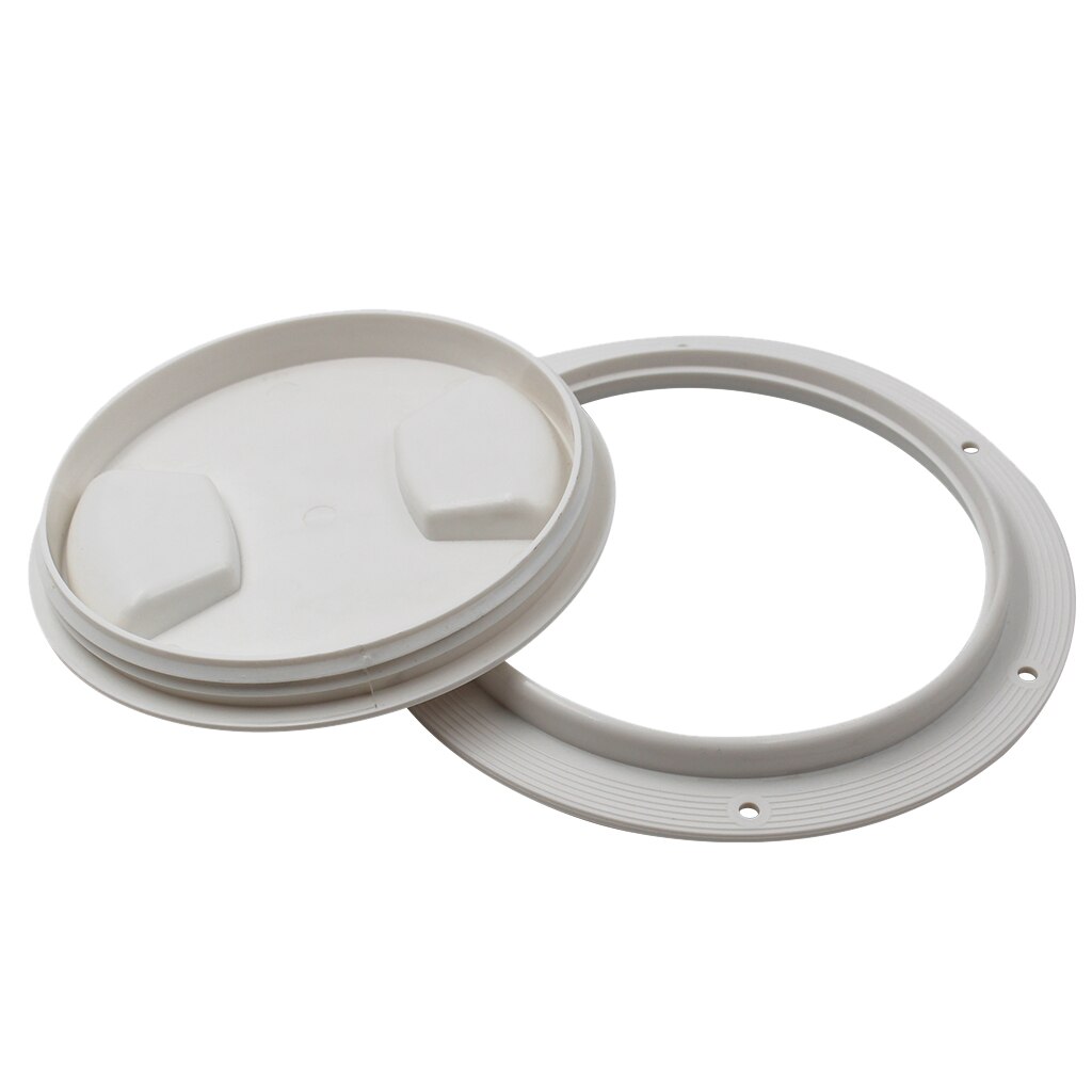 Durable Boat 5 inch Access Port Hatch Cover Twist Out Deck Plate, ABS Plastic