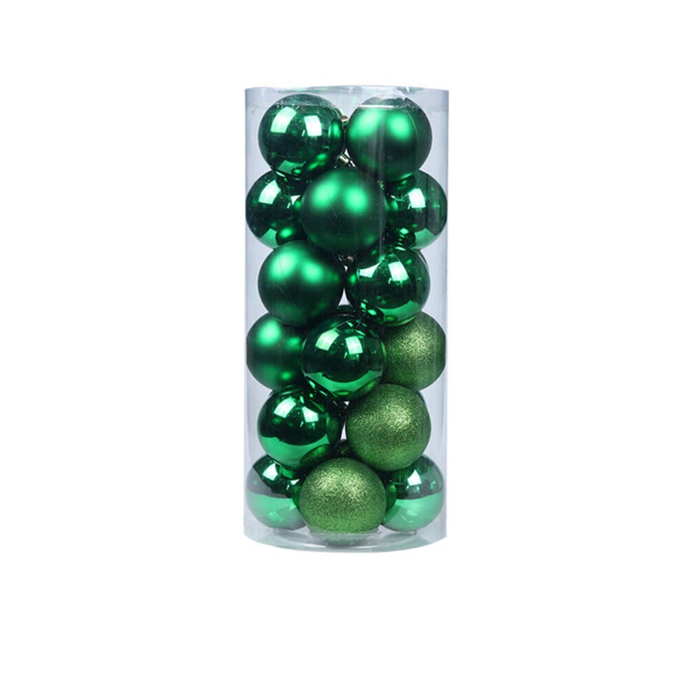 Amerikaanse kerstboom hangende ballen decoratie feest bruiloft kerstballen ornament 24 stuks 60mm: Donkergroen