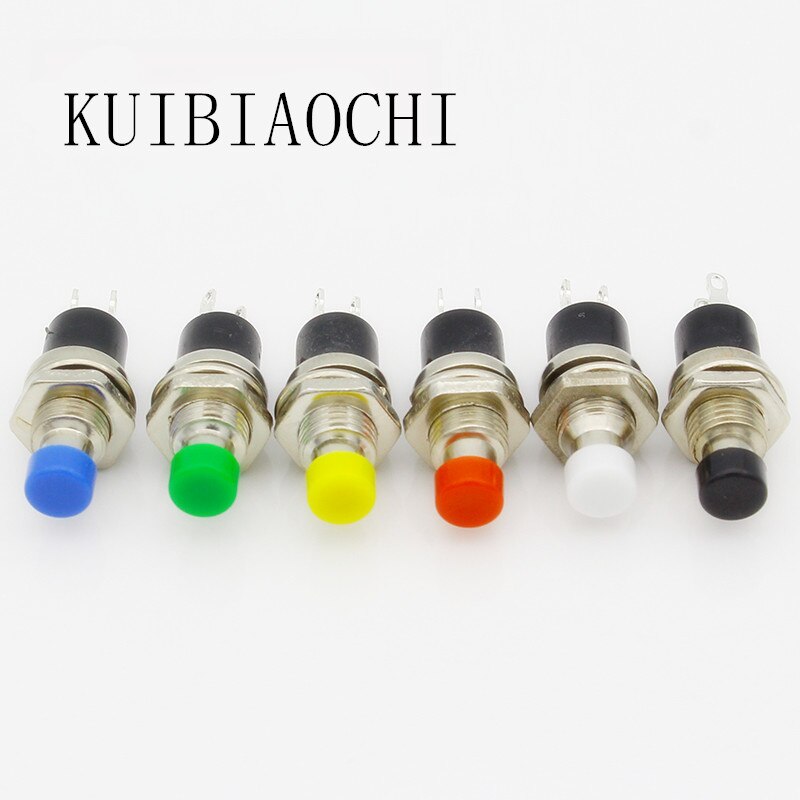 12pcs 7mm Momentary Push button Switch PBS-110 Press the reset switch Momentary On Off Push Button Micro Switch Normally Open NO