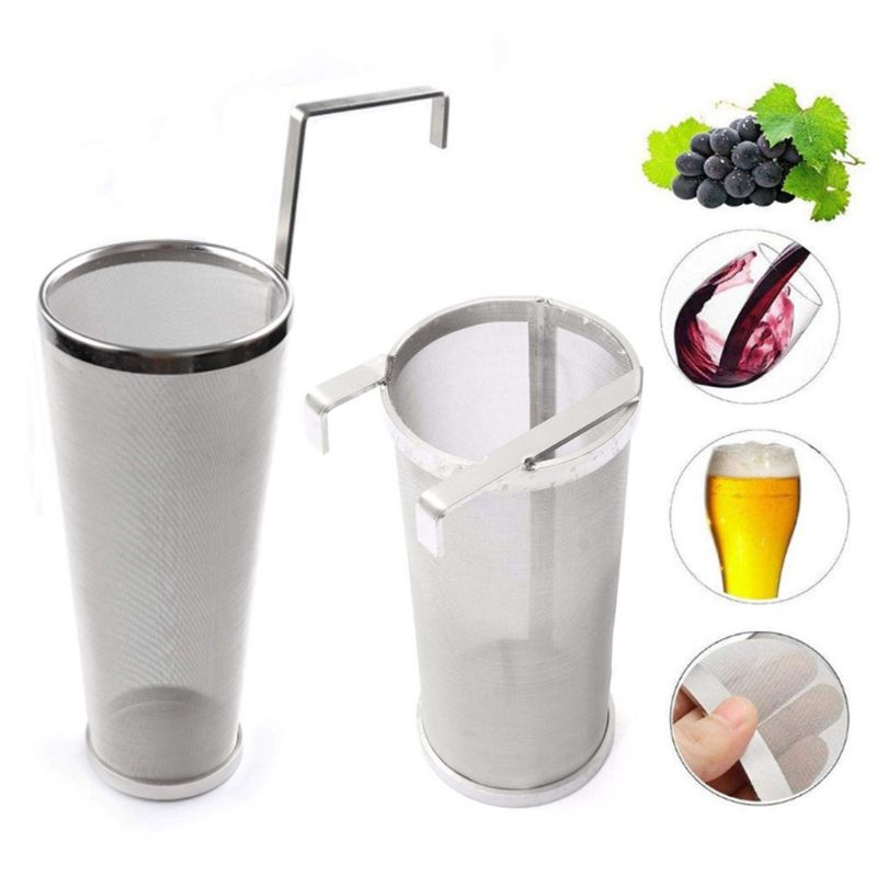 Filtro de cerveza de acero inoxidable de 300 micras con gancho para café casero