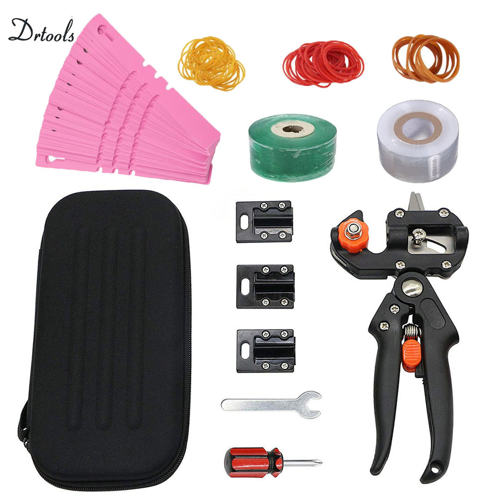 Garden Tools Grafting Pruner Garden Secateurs Sharp Chopper Vaccination Cutting Tree Plant Shears and Graft Film Tape Kits