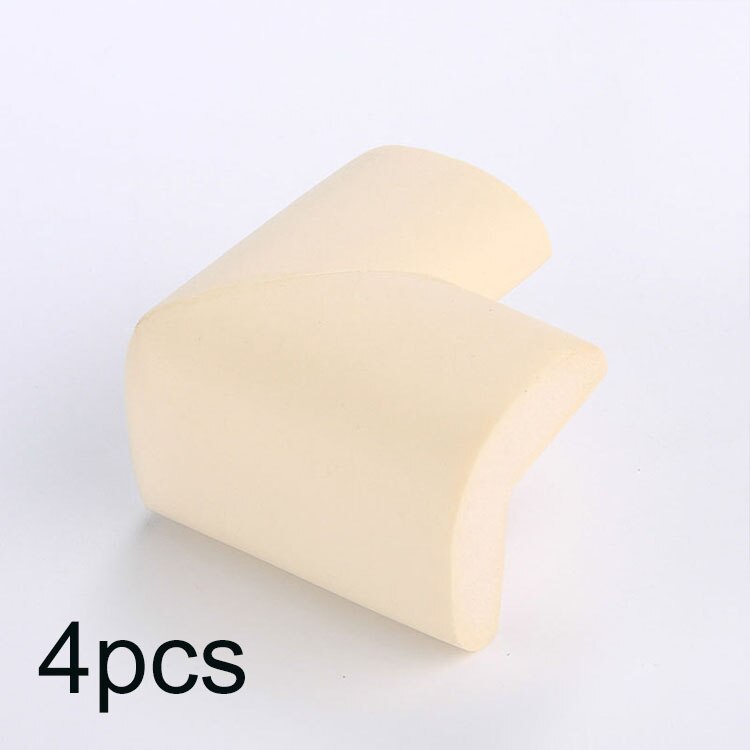 Silicone Table Corner Protector Safety Edge Guard Round Shape Transparent Corner Edge Protector Baby Safety Item White Collision: 4pcs Beige
