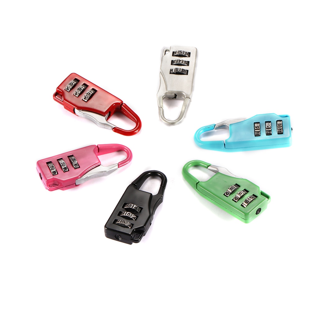 3 Dial Digit Number Code Password Combination Padlock Security Travel Safe Lock