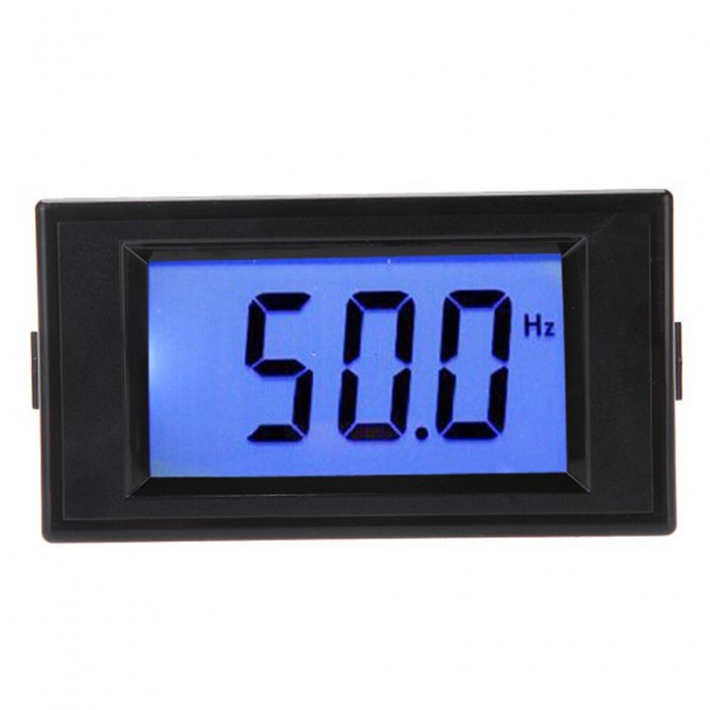 Frequency Counter 10-199.9Hz Blue LCD HZ Digital Frequency Meter Frequency Electrician Panel Hertz Tester D69-30 LCD 80-300V AC