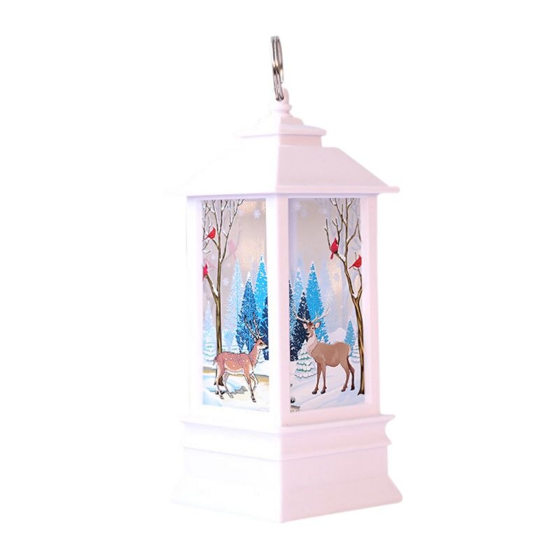 Kerst Led Simulatie Licht Olie Lamp Xmas Kaars Nachtlampje Opknoping Ornament Craft: WD