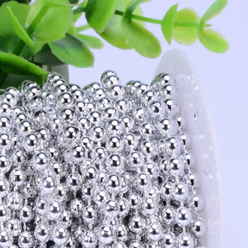 2.7m Christmas Bead Chain Pendant Christmas Tree Decoration Pearl Beads Chain Ornament Christmas Decorations For Home новый год