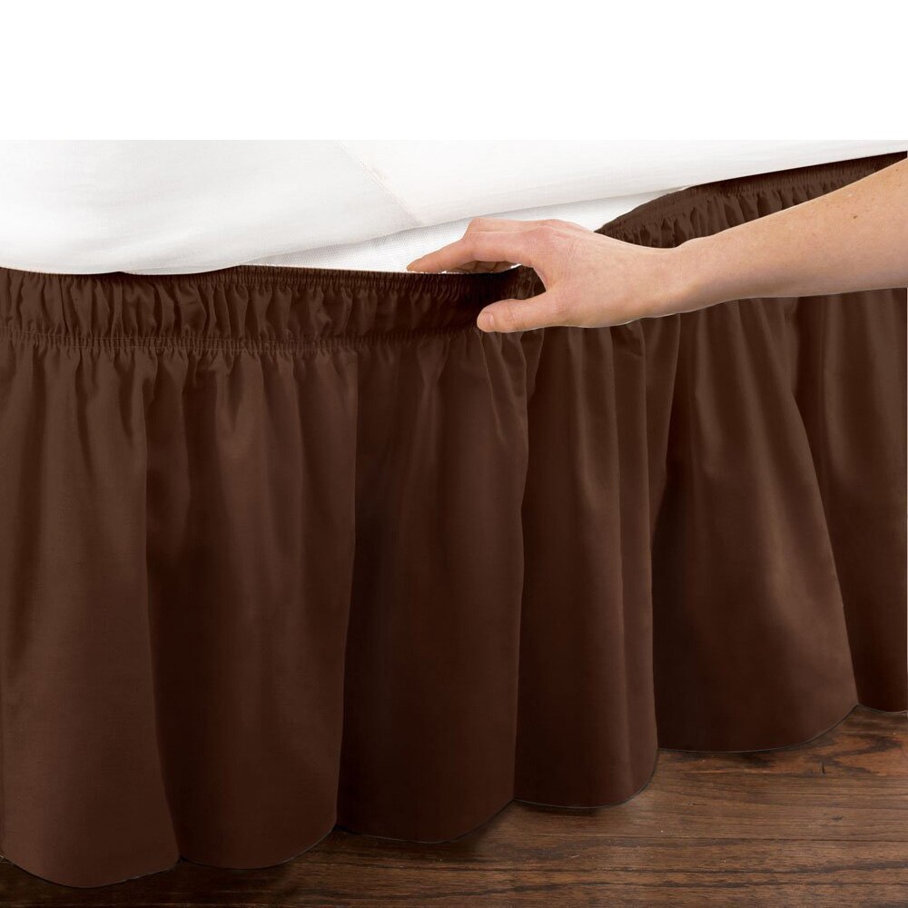 Hotel Bed Rok Wrap Rond Elastische Bed Shirts Zonder Bed Oppervlak Twin /Full/ Queen/ King Size 38cm Hoogte Voor Home Decor Wit: Coffee / 200 x 200 x 38cm