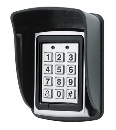 Contactless Rfid Teclado de Control de Acceso de Metal Con Cubierta A Prueba de agua Controlador de La Puerta Eléctrica de Bloqueo de Seguridad + 20 unids 125 KHz Llaveros: keypad with cover