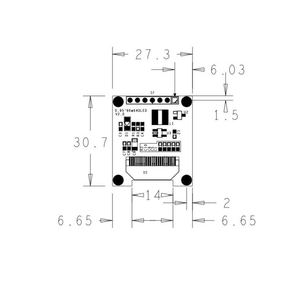 Taidacent 0.95 Inch Rgb Color Oled Ssd1331 Display Screen 4 SPI Interface Passive Matrix 96×64 Resolution