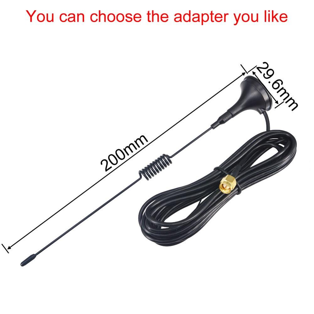 3.5DBi Winsten ADS-B 1090Mhz Antenne Diy Adapter Sma TS9 Tnc CRC9 Bnc Mcx Smb Rp Sma Male Connector Antenne magnetische Base RG174 3M