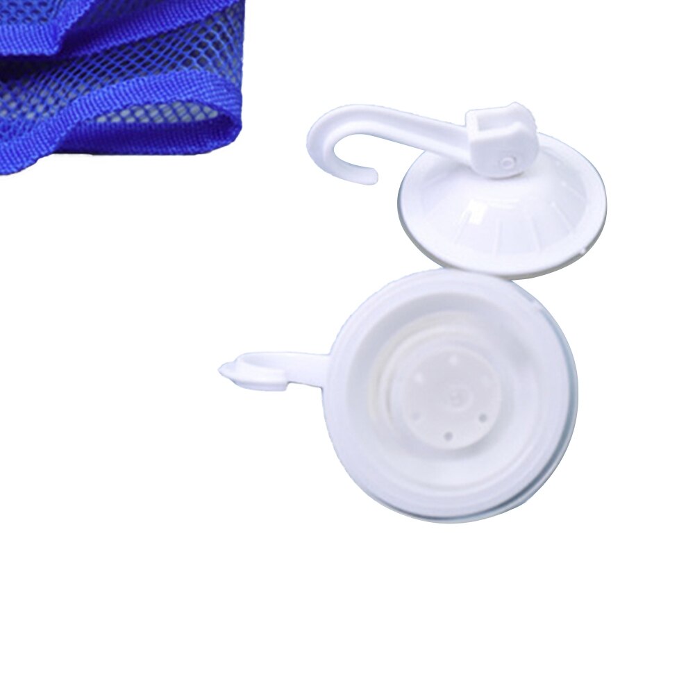Bathroom Toys Storage Bag Powerful Suction Cup Wall Mounted Drain Mesh Four Grid Sundries Toy Organizer