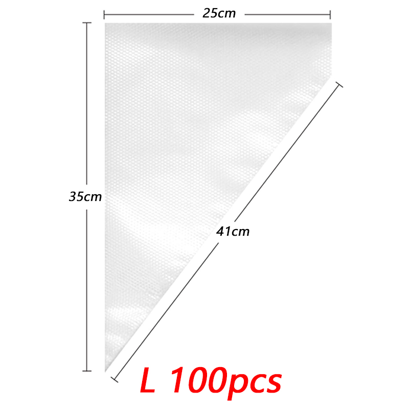 100/50/20 PCS Disposable Pastry Bag S/M/L Confectionery Bags Cake Cream Icing Fondant Decorating Kitchen Baking Piping Bag Tools: black