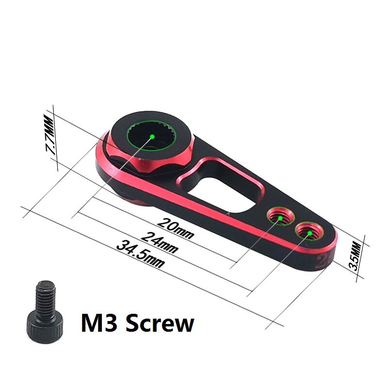 Brazo Servo de dirección de doble agujero, 25T, para RC Crawler Axial SCX10 90046
