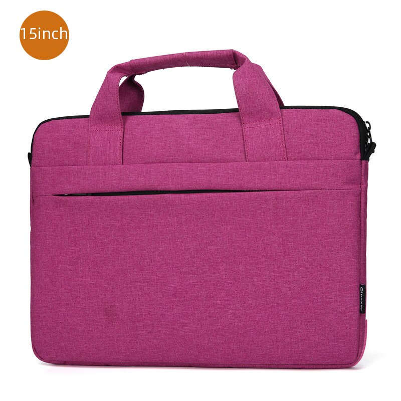 Kissyenia Slim Laptop Briefcase for Macbook Air Pro A4 Paper Travel Handbag Men Business Portable Portfolio Bags KS1011: Rose Red 15inch