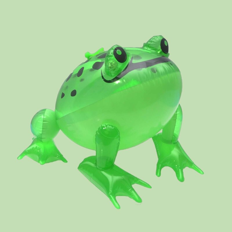 Funny Cute Inflatable Frog with Flashing Light Animal Blow up Toys Party Decor G88E