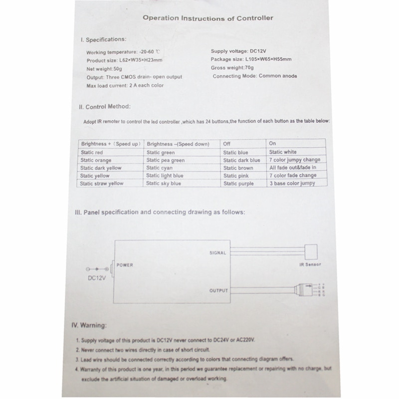 Dc 12v rgb ir fjernbetjening 24 nøgler ledet driver lysdæmper til led strip lys smd 2835/3528/5050/5730/5630/3014
