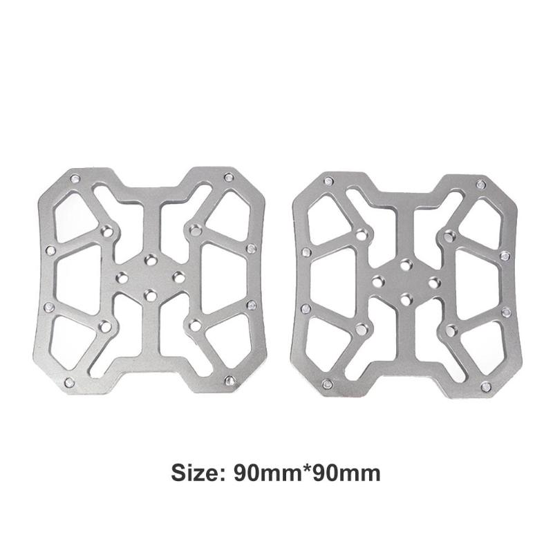 2pcs Aluminum Alloy Bicycle Clipless Pedal Platform Adapters for SPD KEO Pedals MTB Mountain Road Bike Accessories: Silver