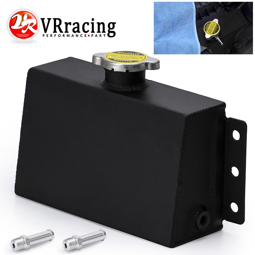 VR -Universal Coolant Expansion Fill Tank Overflow Reservoir Aluminum FOR Subaru Honda Civic,240SX,WRX VR-TK49