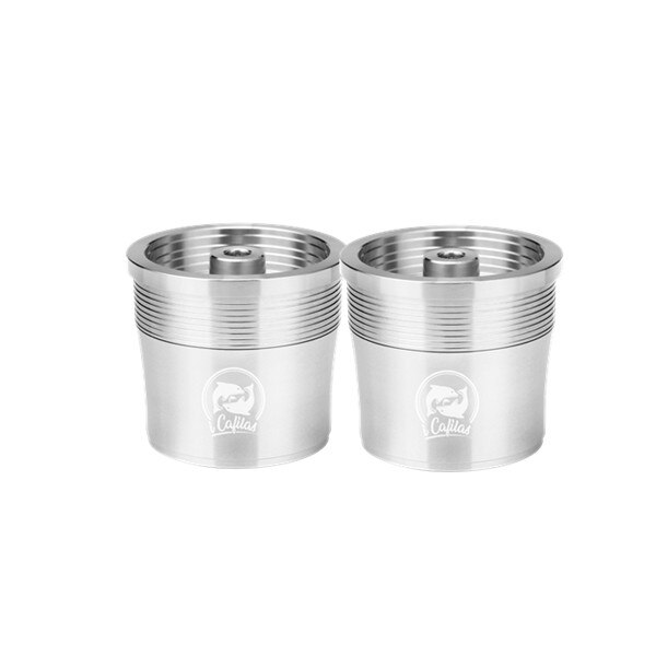 ICafilas-cápsula reutilizable de acero inoxidable Compatible con máquina de café illy, cápsula reutilizable, apta para Espresso illy Cafe: 2 capsule