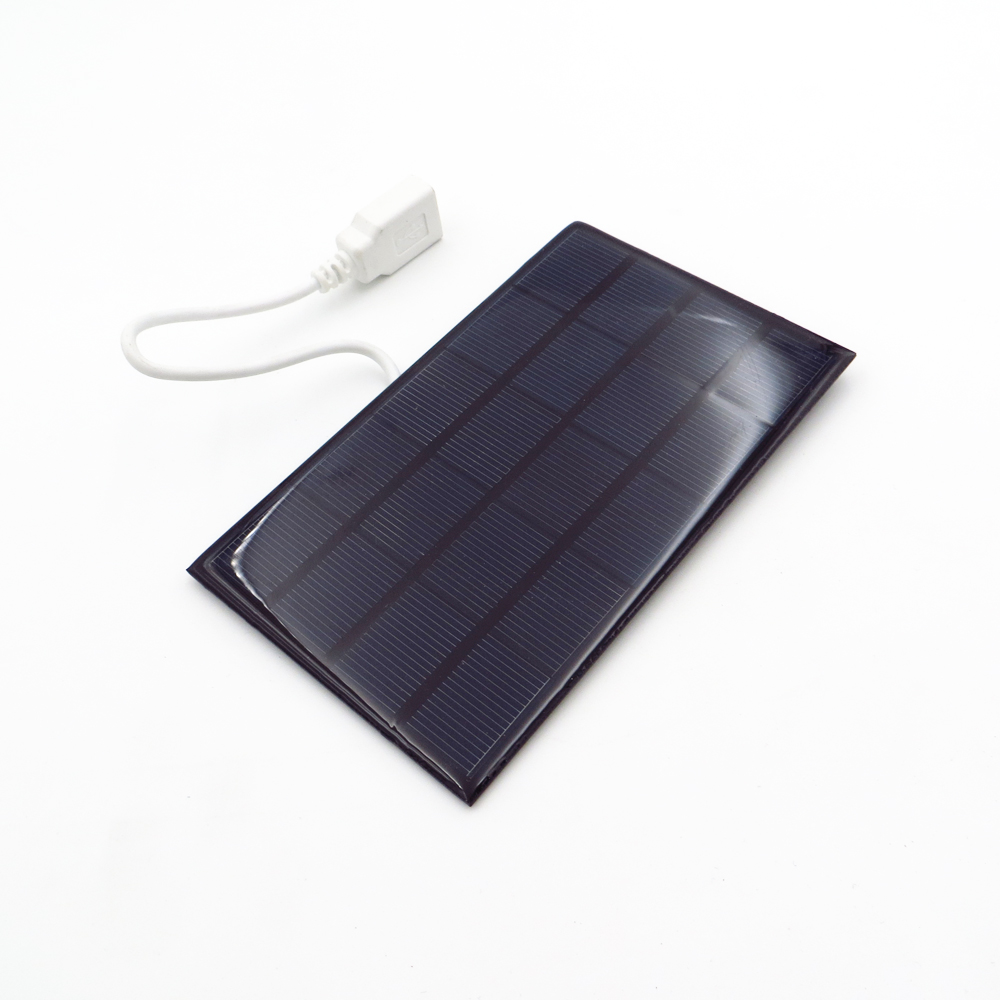 Panel Solar de 5V y 2W con puerto USB, Banco de energía, paneles solares, cargador de batería Solar, energía de carga para teléfonos móviles