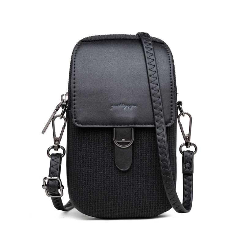 moda dziewczynka torba na ramię 6.5 cala telefon komórkowy kobiety torba codzienny styl japońnarty student torba na telefon komórkowy mini torba: czarny