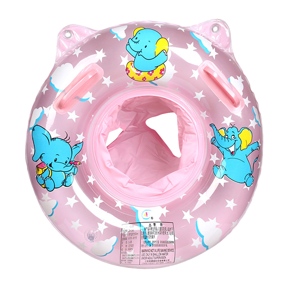 Baby Inflatable Swimming Rings Seat Summer for Kids Infant Float Swimming Circle W/ Dual Handle Party Water Toys for 6-36 Months: pink elephant