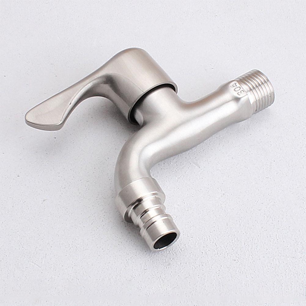 Stainless Steel Water Faucet Wall Mounting Ceramic Core Water Tap for Washing Machine