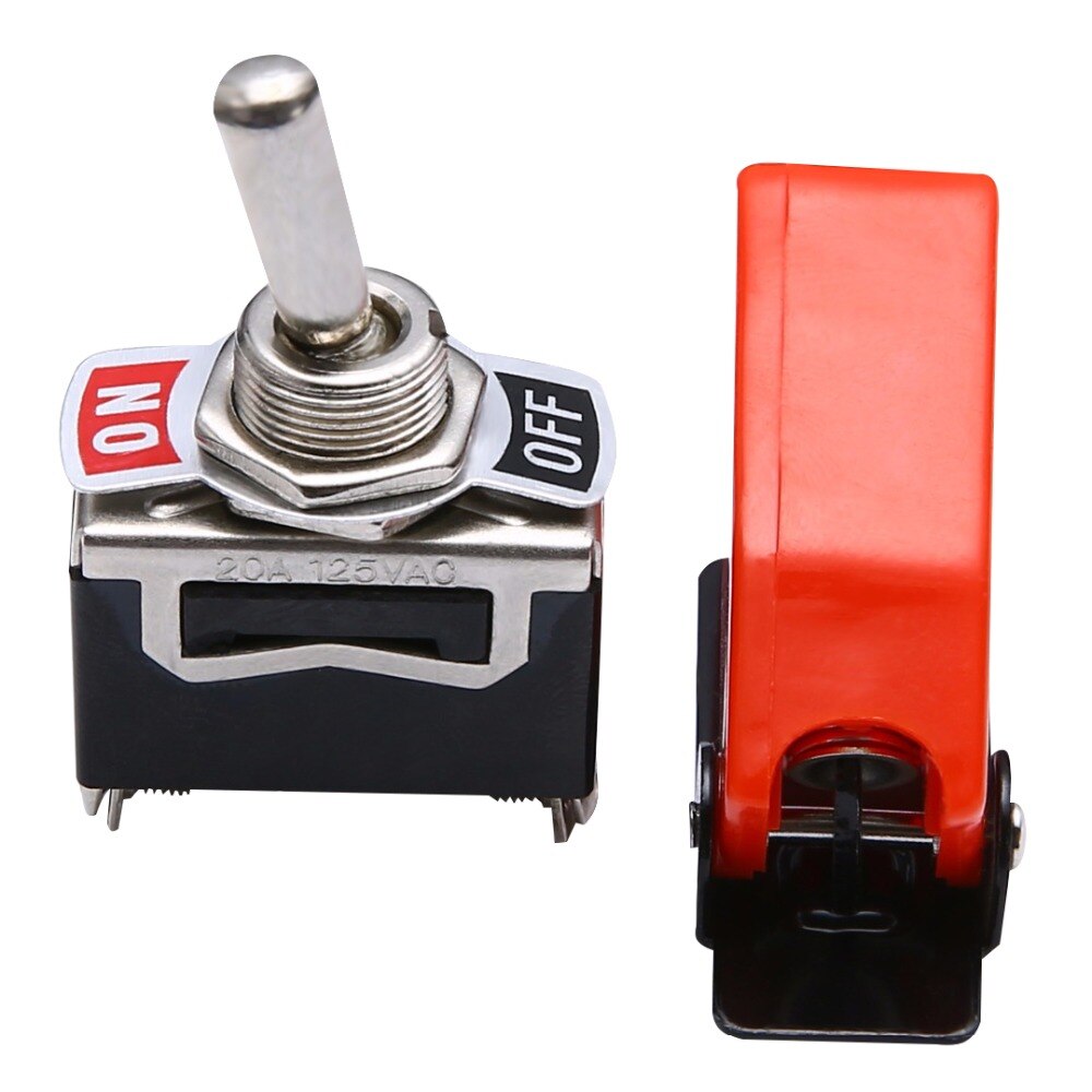 Auto Car Boat Truck Illuminated Led Toggle Switch With Safety Aircraft Flip Up Cover Guard Car Dash Light with Missile Cover