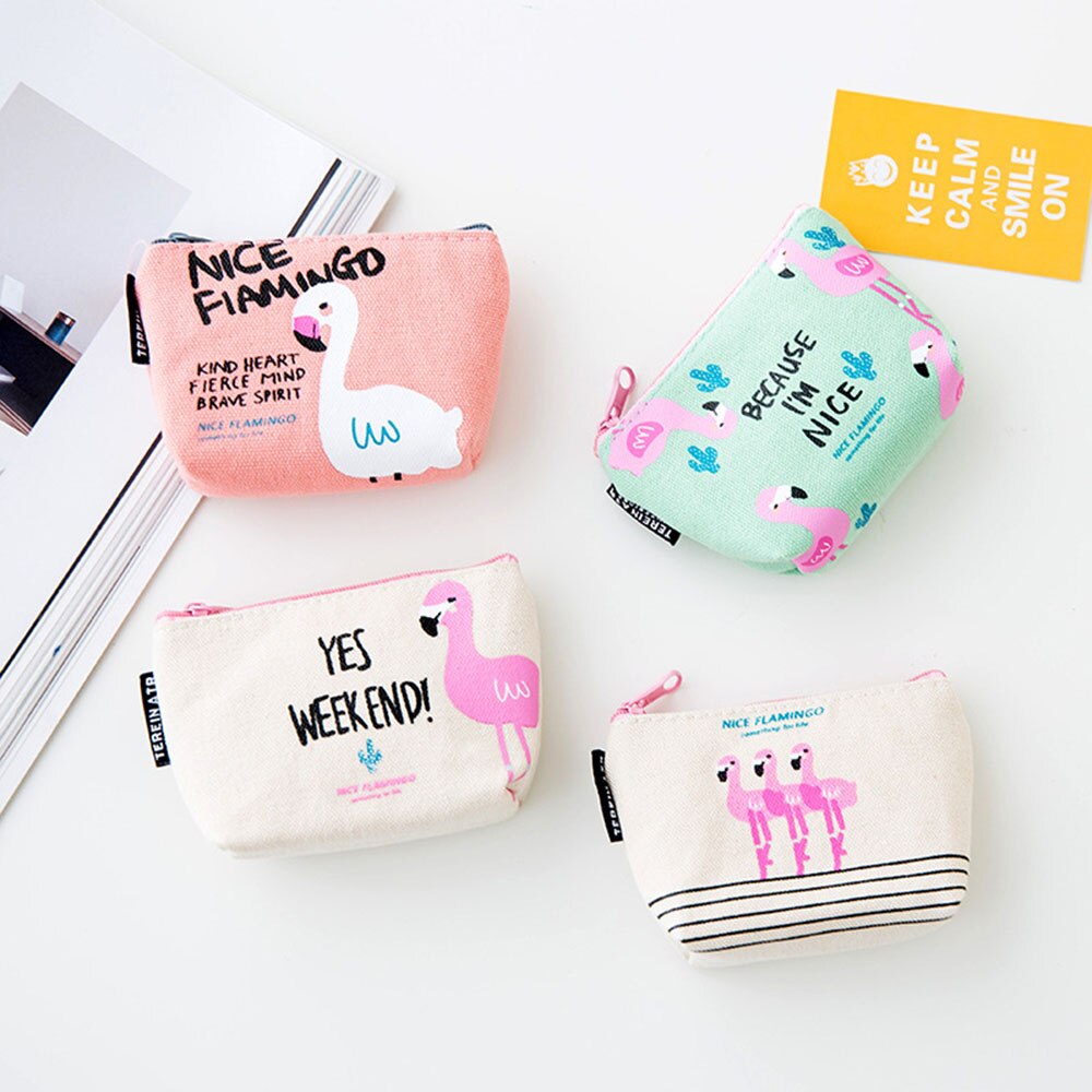 ¡Novedad! Monederos de flamenco para mujer, carteras pequeñas, Mini bolso de mano, monedero para niña con cremallera, tarjetero