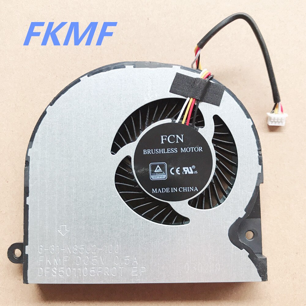 original cpu for FCN 6-31-N75W2-101 Cooler Fan DFS501105FROT DFS551205WQOT FKMF FKLF 6-31-N85J2-100 Cooling Fan 4PIN