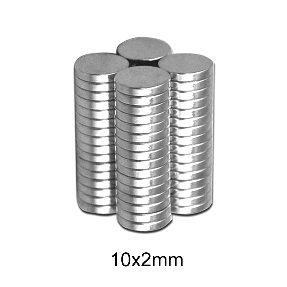 20 ~ 400 Stuks 10X2 Mm Ronde Krachtige Magneet Koelkast Bulk Vel Neodymium Schijf Magneet 10X2mm Permanente Ndfeb Sterke Magneten 10*2 Mm