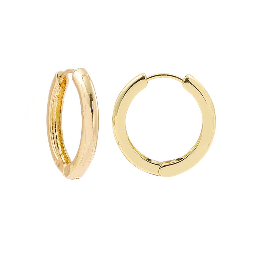 Boucles d'oreilles géométriques en forme de U pour femmes, créoles dorées créatives en cuivre épais martelé irrégulier, de fête, 2022: 21488