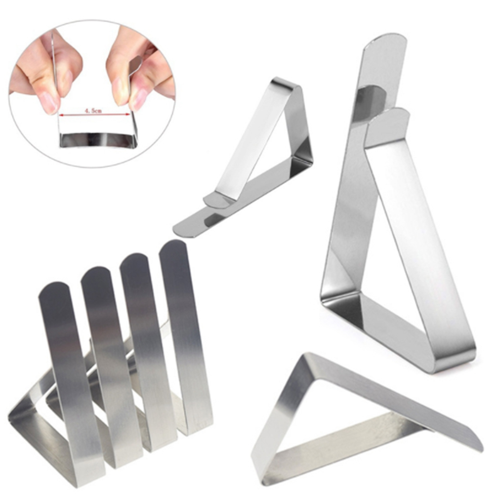 1/4 stuks roestvrijstalen tafelkleed tafels cover clips houder doek klemmen party camping tafel cover clip picknick benodigdheden