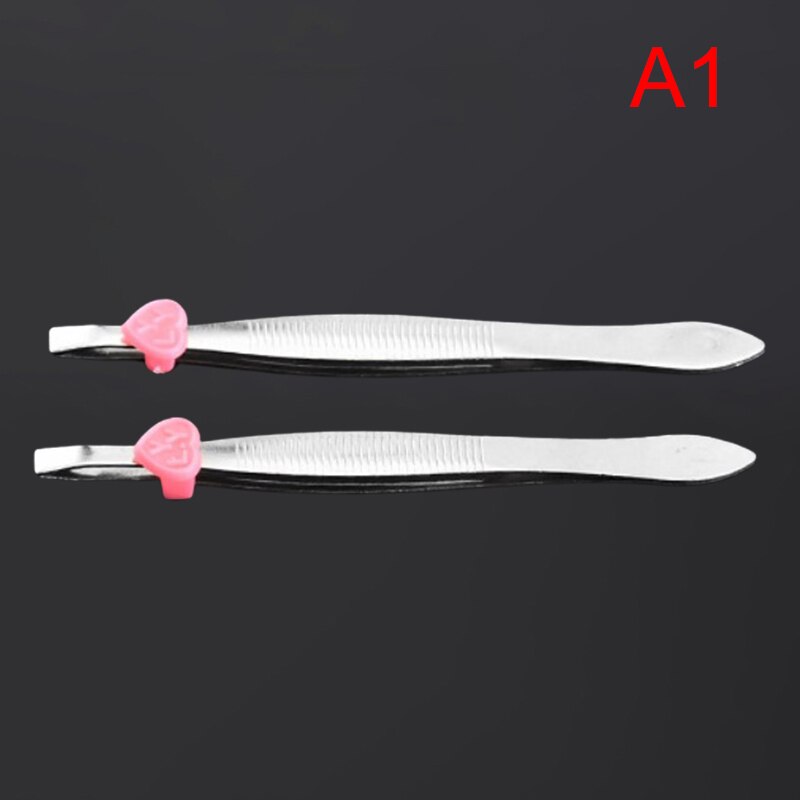 Juego de Herramientas de belleza para maquillaje, pinzas de acero inoxidable para cejas, pinzas para el pelo, pinzas para extensiones de pestañas: 1