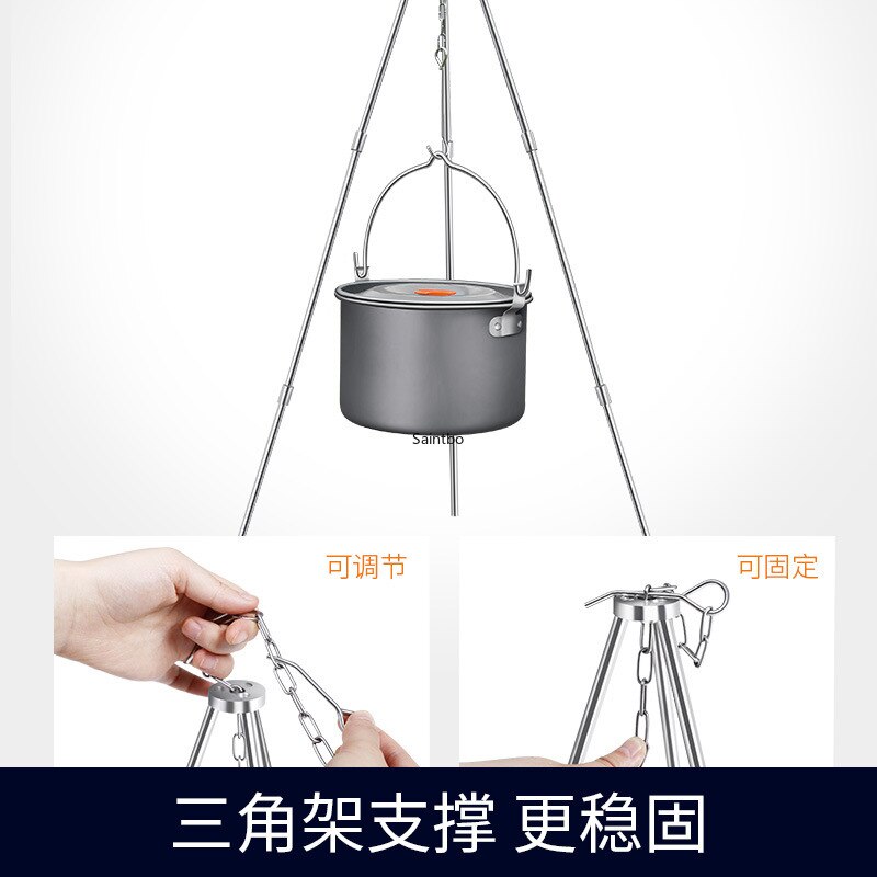 Utomhus picknick utrustning köksredskap utomhus köksredskap set picknick camping tillbehör bärbar utomhus camping hängande gryta