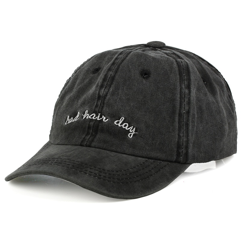 Gorra de béisbol de algodón lavado para hombre y mujer, gorro de béisbol unisex con de día de Mal Pelo, ajustable, Color sólido, Snapback, unisex