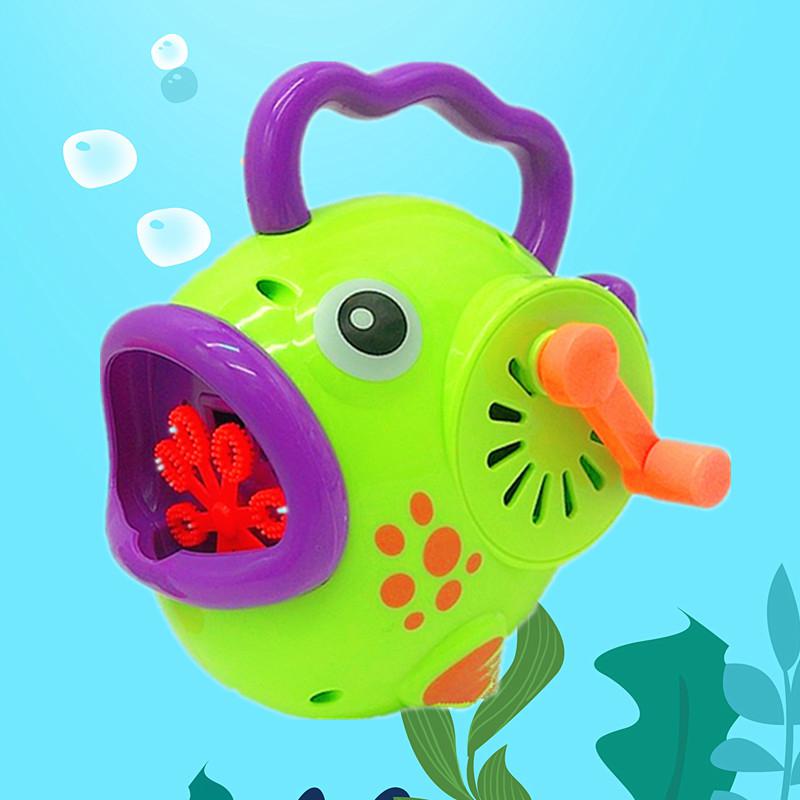 Handheld Cartoon Funny Fish Shape Bubble Machine Kids Toy