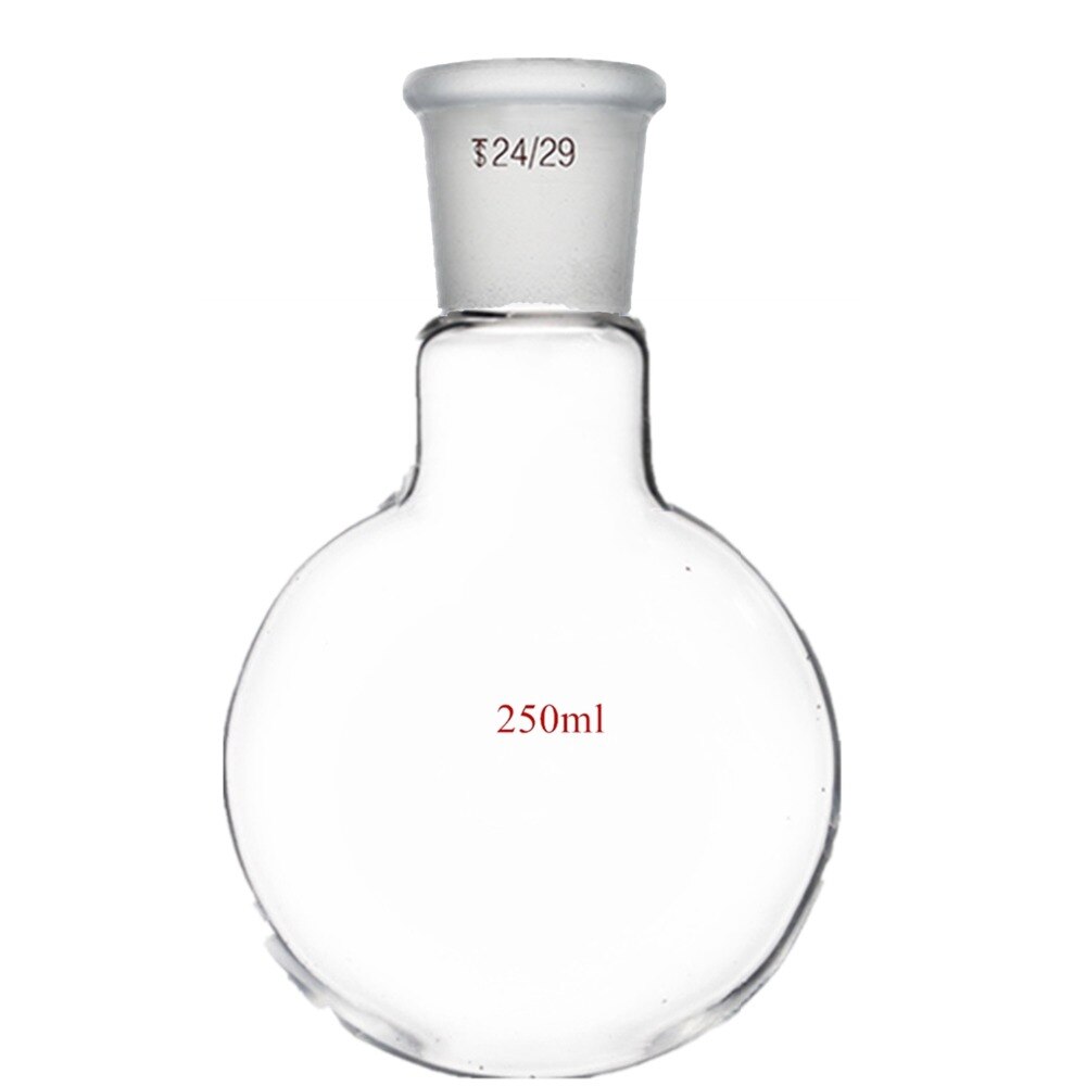 250ml 24/29 Round Bottom Glass Flask Single Neck Lab Boiling Bottle 1-neck